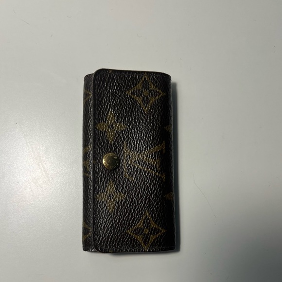 Louis Vuitton LV Coated Canvas Monogram Logo 3 Key Holder Wallet Cardholder - Picture 5 of 15